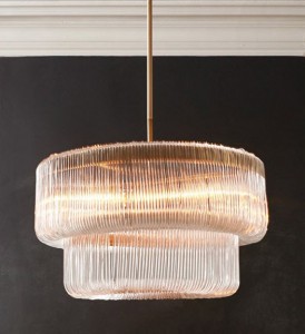 acrylic waterfall chandelier // West Elm Fall 2014