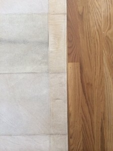 hardwood floors + hide rug // www.simplifiedbee.com