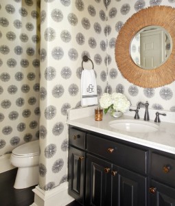 bathroom design by Tobi Fairley #wallpaper
