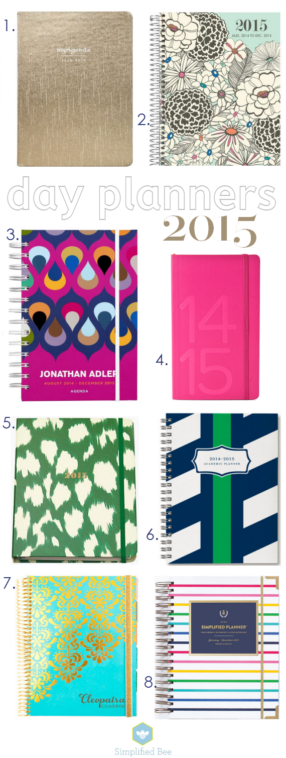 stylish day planners and agendas for 2015 // simplified bee #organizing #2015