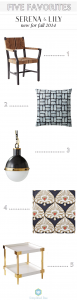 5 Favorites // Serena & Lily Fall 2014 Collections // Simplified Bee