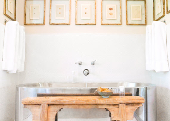 modern stainless steel tub #bathrooms