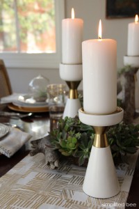 gold and white holiday table setting with Target // simplified bee blog #TargetStyle