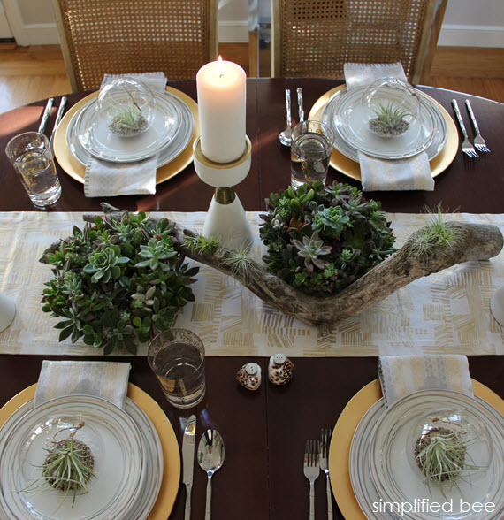 gold and white holiday table setting with Target // simplified bee blog #TargetStyle