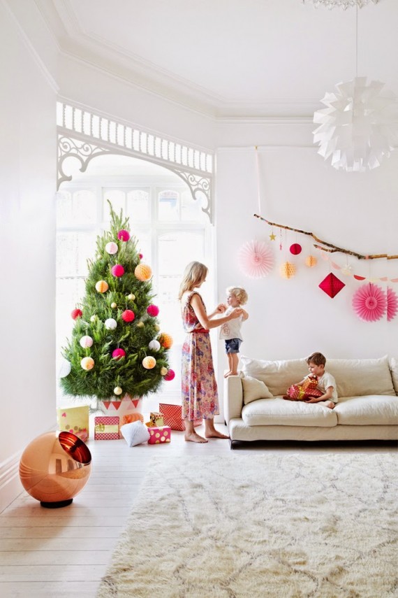 Christmas decorating with pink