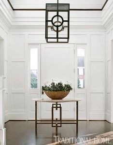 traditional foyer with round table // Bradshaw Orrell