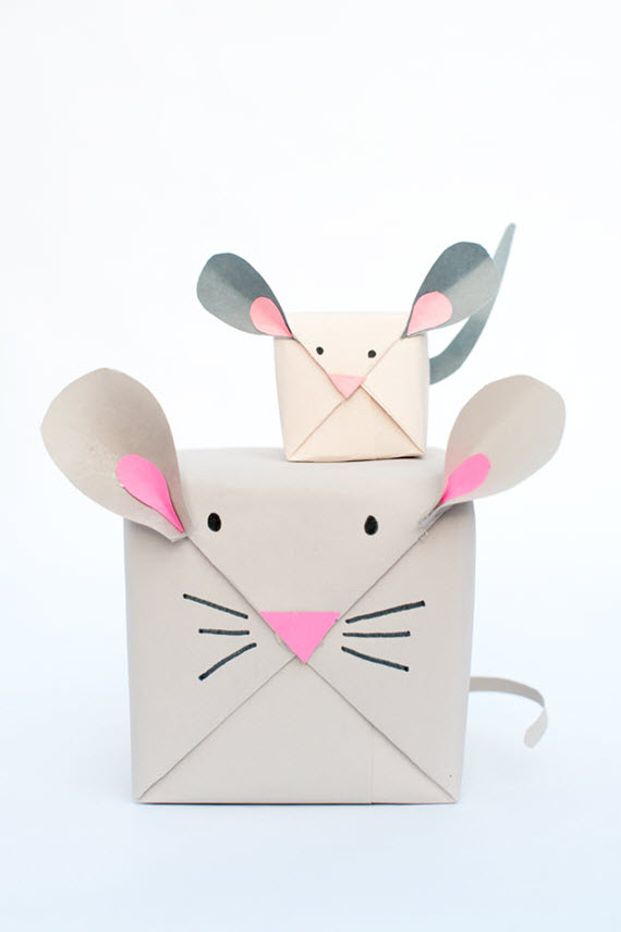 mouse box // Christmas gift wrapping idea