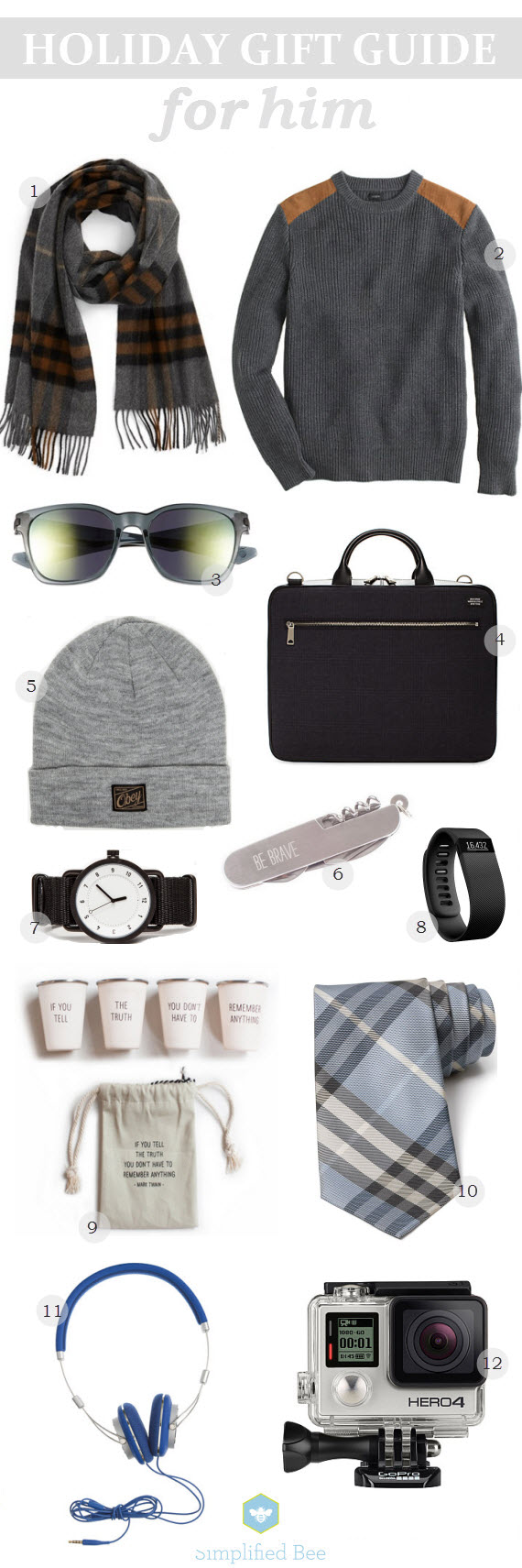 holiday gift guide 2014 // for him // simplified bee #holiday #gifts