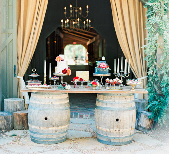barn wedding dessert table // bloom workshop