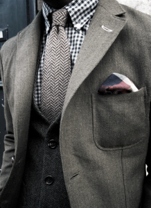 elegant menswear // layered pattern