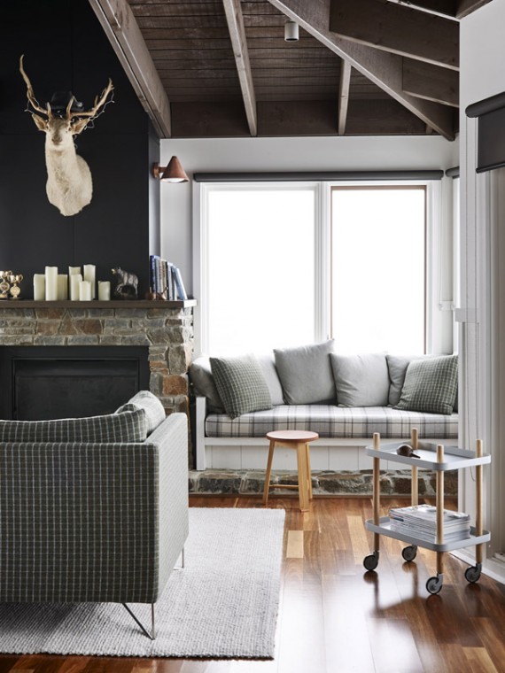 cozy gray living room // the design files