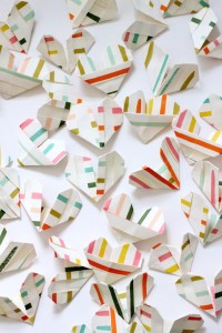 origami hearts // Valentine's Day craft #simple #hearts