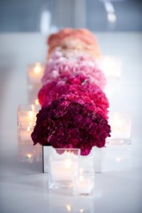 pink ombre floral centerpiece // tablescape