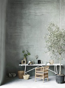 textured concrete walls