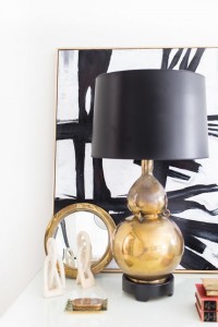 vintage brass table lamp