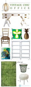 vintage chic home office design // www.simplifiedbee.com