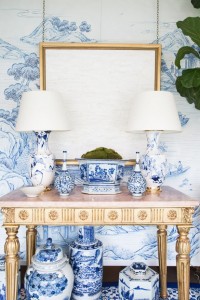 classic clue & white decor // mark d. sikes