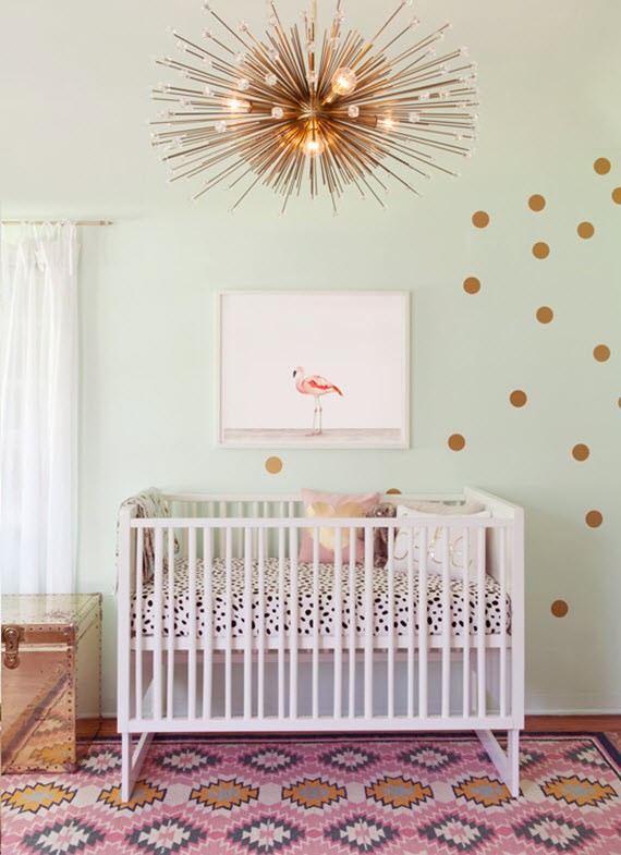flamingo nursery room for baby girl