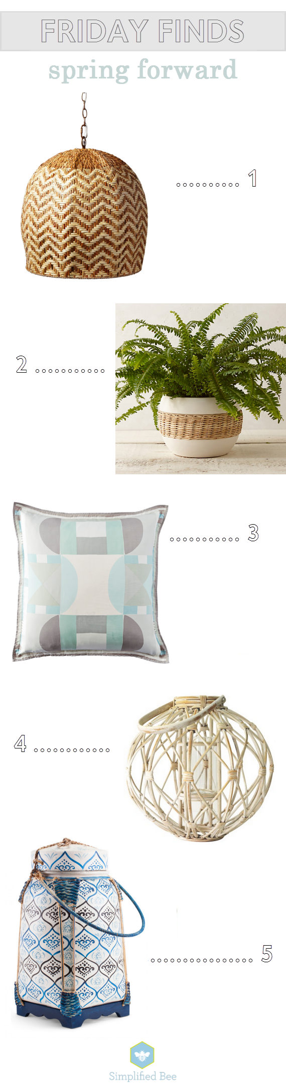 fresh spring accessories for home // www.simplifiedbee.com