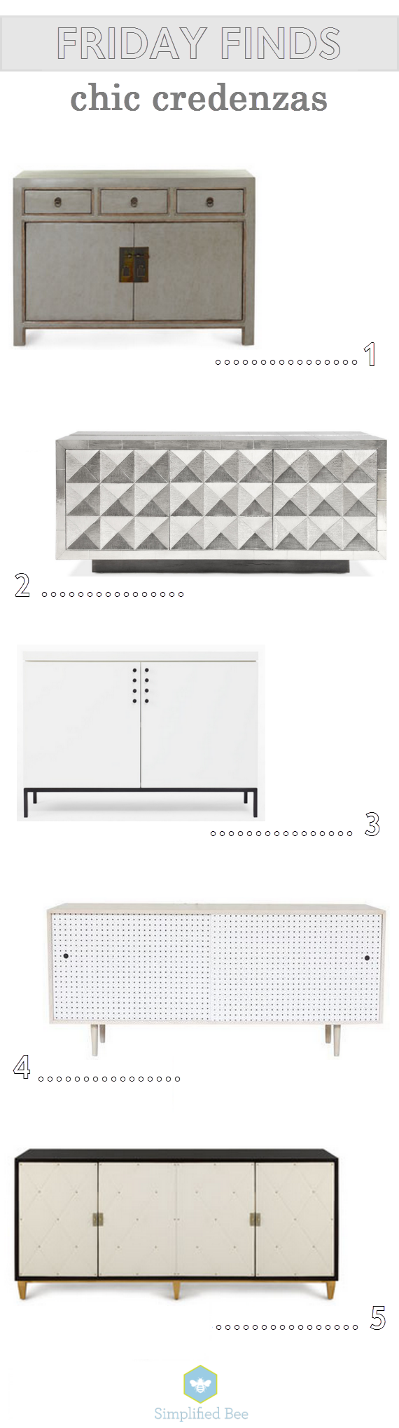 chic credenzas // friday finds // www.simplifiedbee.com