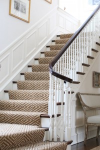diamond jute stair-runner rug