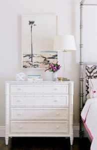 bedroom // faux bamboo chest