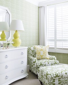 green ikat chair // bedroom // JK Kling