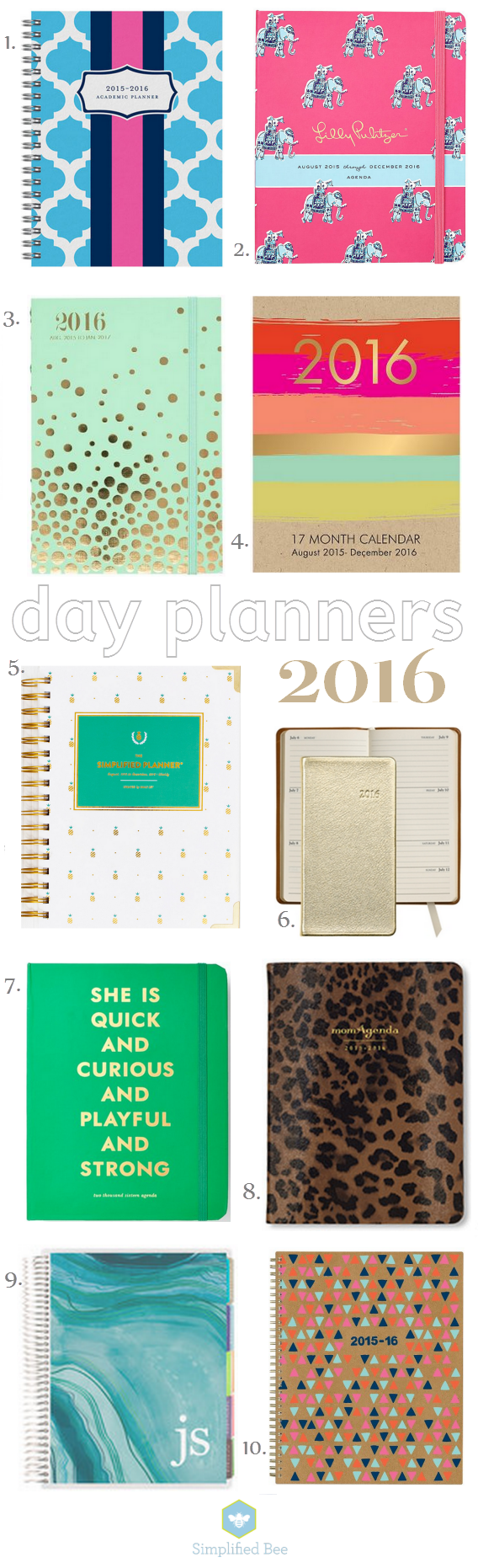 best stylish planner 2016 // www.simplifiedbee.com #2016 #planners