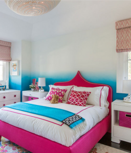 ombre teen girls bedroom // Nicole Hollis // Lonny