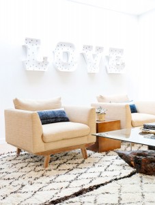 LOVE sign // boho living room // maggie pierson