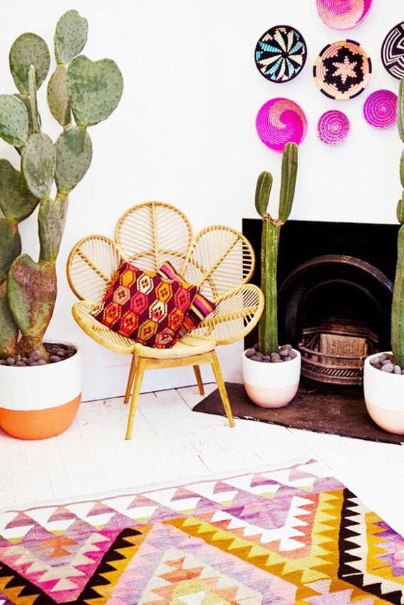 southwest modern decor #cactus #pink