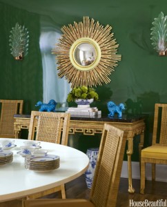 dining room // BM Seaweed green // Palmer Weiss