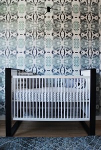 nursery room // bold wallpaper