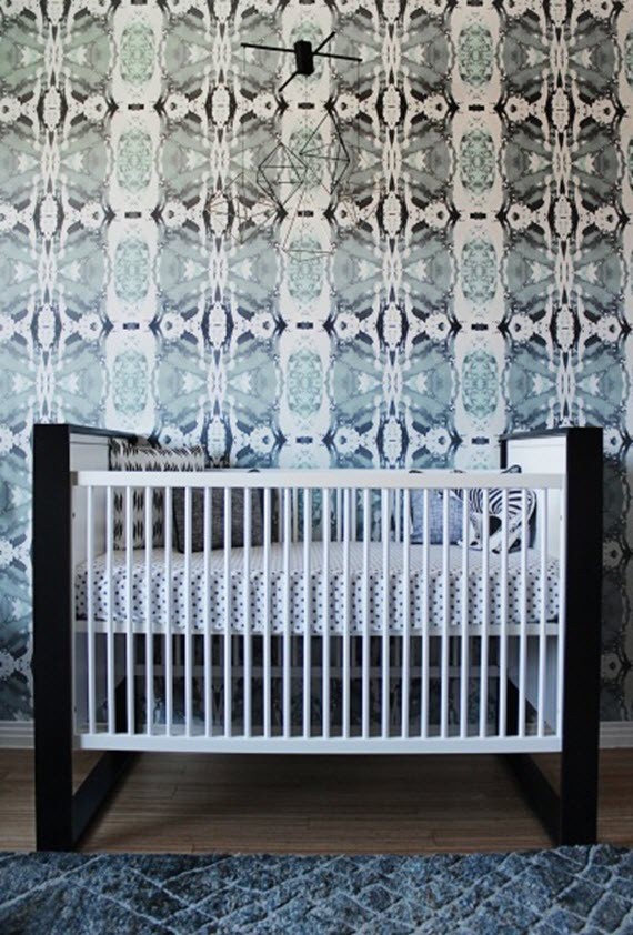 nursery room // bold wallpaper