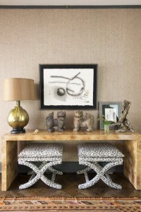 entry with console and x benches // tami ramsey