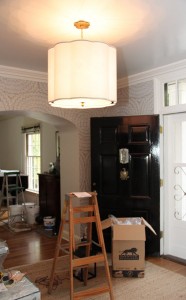 foyer lighting // one room challenge // @simplifiedbee #oneroomchallenge