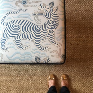 X bench // clarence house tibet print // by @simplifiedbee