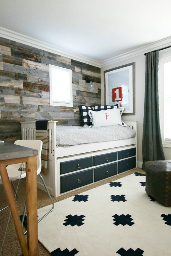 traditional + rustic boy's bedroom // design by a thoughtful place // via @simplifiedbee