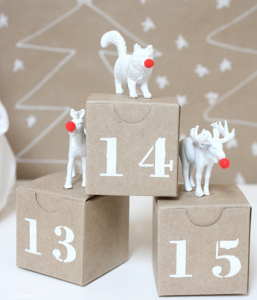 DIY plastic animal advent calendar