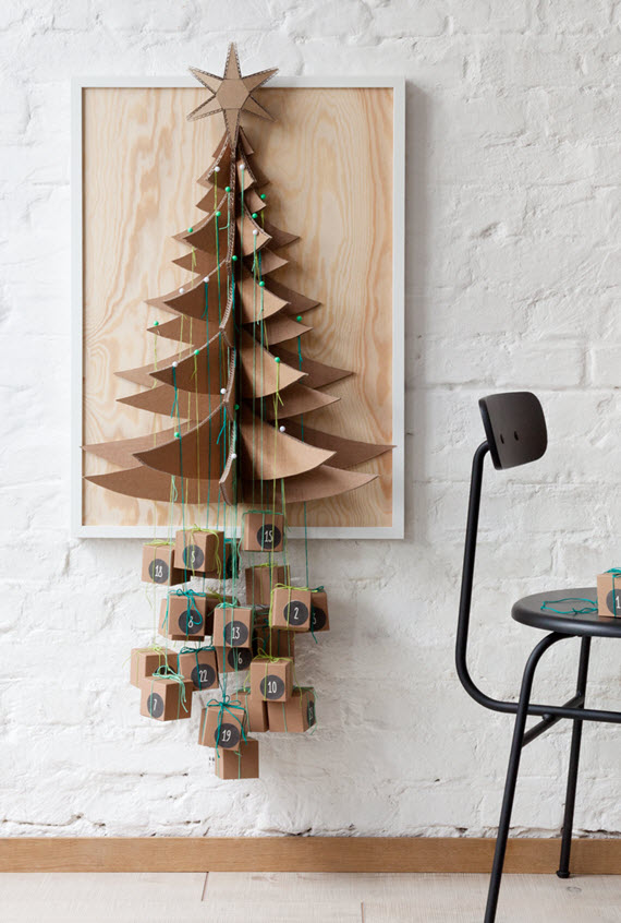 DIY advent calendar // christmas tree // via @simplifiedbee