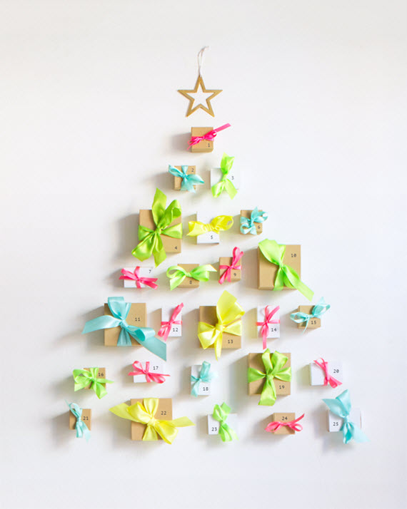 DIY present advent calendar // via @simplifiedbee