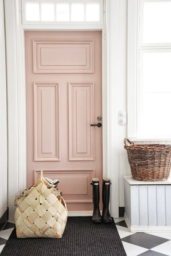 dusty rose front door