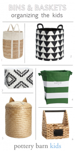 organizing the kids // bins and baskets // via @simplifiedbee