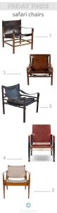 leather safari chairs // via @simplifiedbee