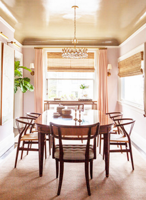 pale pink dining room // lonny