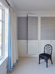 wallpapered closet doors #wallpaper