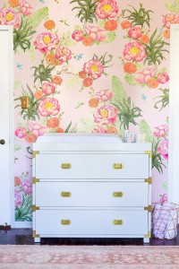 pink floral nursery // emily henderson #nursery