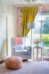 pink floral nursery // emily henderson #nursery