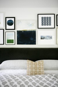 artwork above bed // bedroom // H2 Design + Build