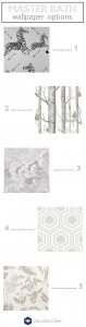 master bathroom // wallpaper option // @simplifiedbee #oneroomchallenge